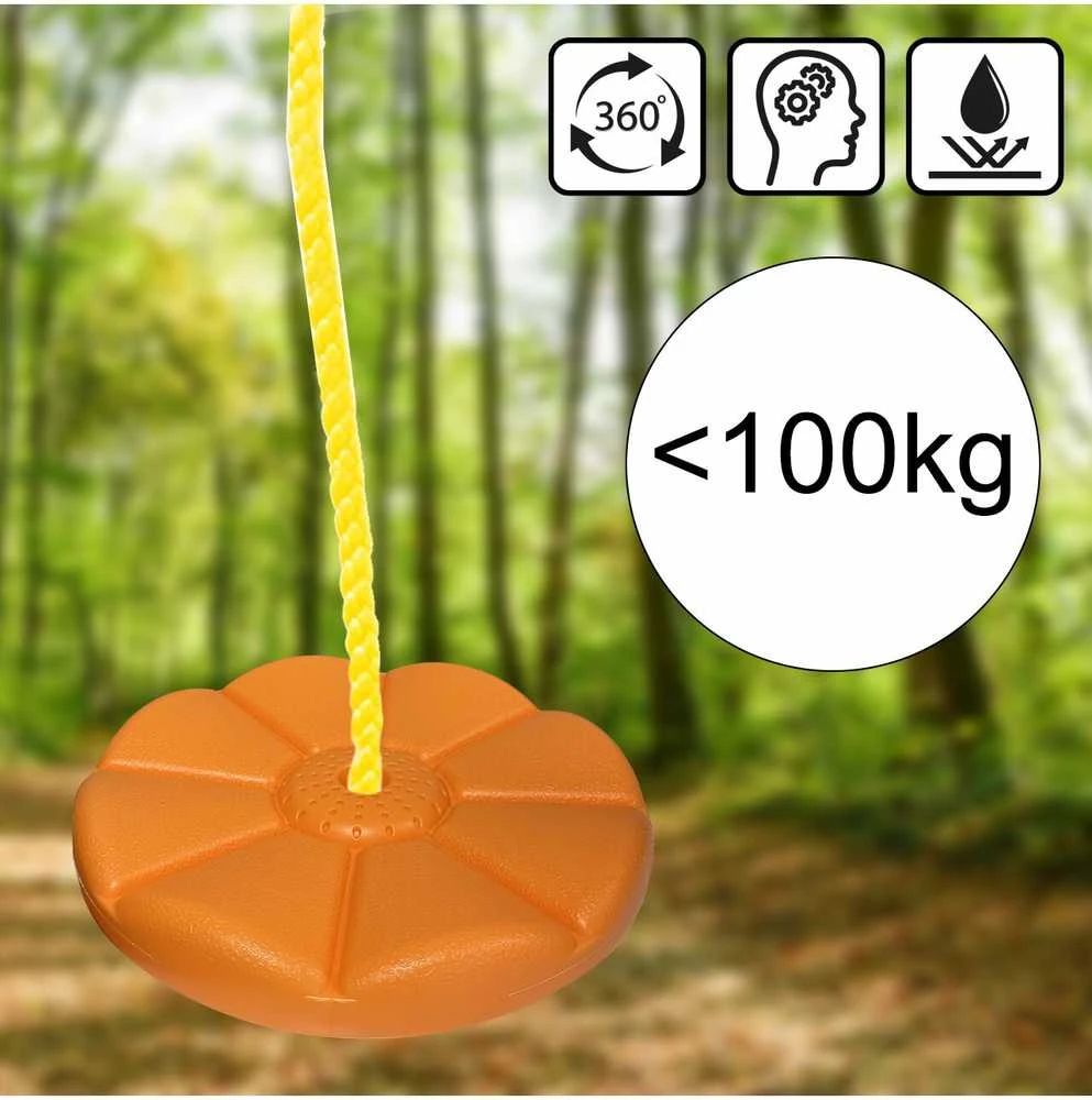 Kruzzel Oranžinis Vienvietės plastikinės supynės "Diskas" Oranžinis