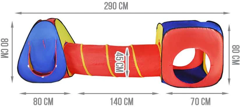 3in1 vaikiška palapinė Kruzzel 23871