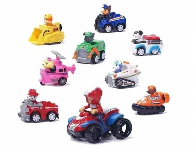 PAW Patrulių rinkinys iš 9 automobilių su figūrėlėmis