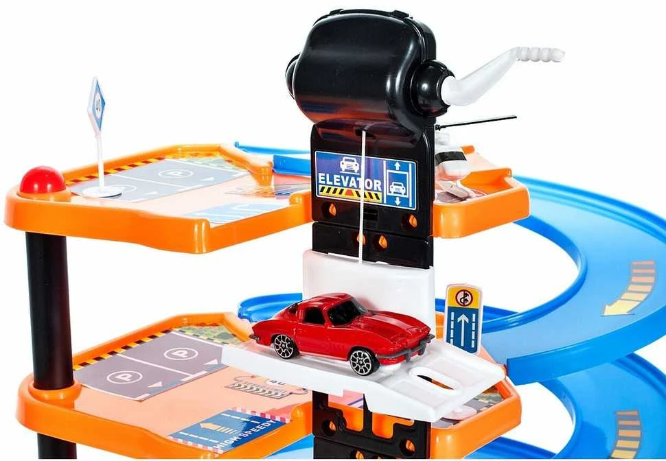 Malplay Žaislinė automobilių stovėjimo aikštelė su trasa ir automobiliais