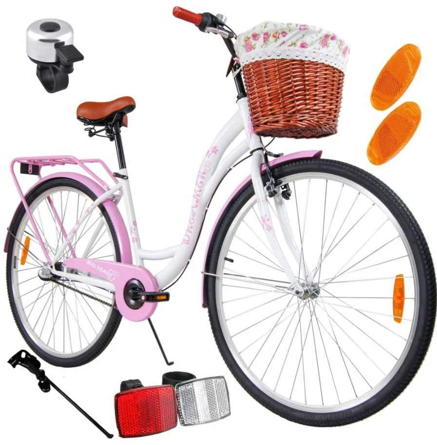 Blue Mėlyna MalTrack [CITY BIKE 28" SS][MILK Rožinis] + Mėlynas