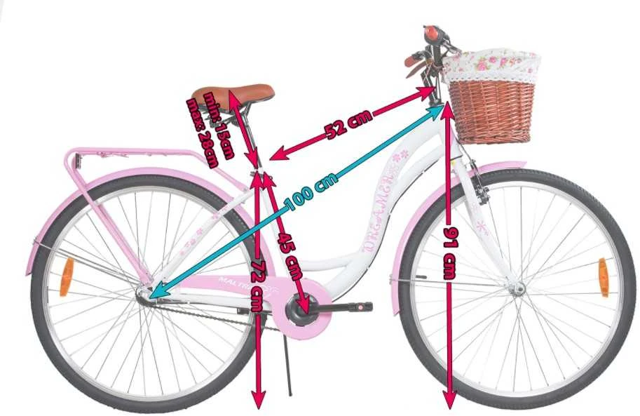 Blue Mėlyna MalTrack [CITY BIKE 28" SS][MILK Rožinis] + Mėlynas