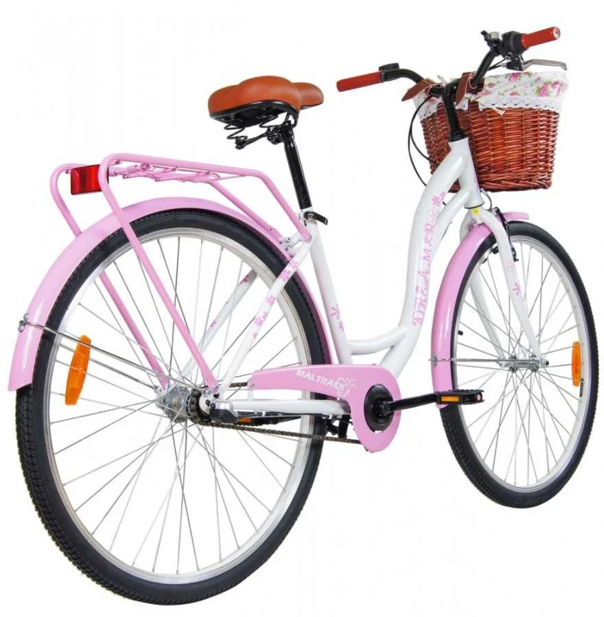 Blue Mėlyna MalTrack [CITY BIKE 28" SS][MILK Rožinis] + Mėlynas