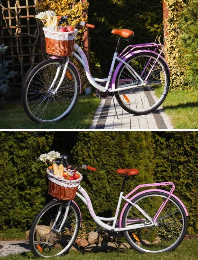 Blue Mėlyna MalTrack [CITY BIKE 28" SS][MILK Rožinis] + Mėlynas