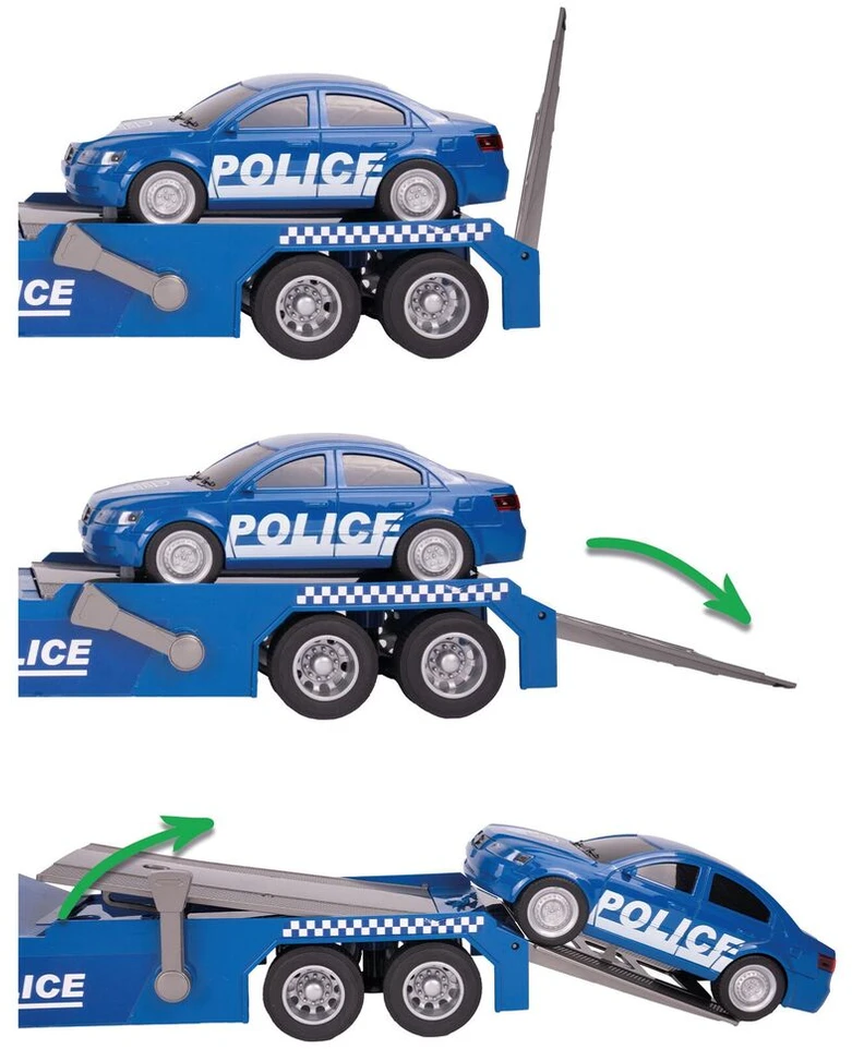 Malplay Žaislinis Policijos vilkiko rinkinys su sraigtasparniu, šviesa ir garsu, 1:16