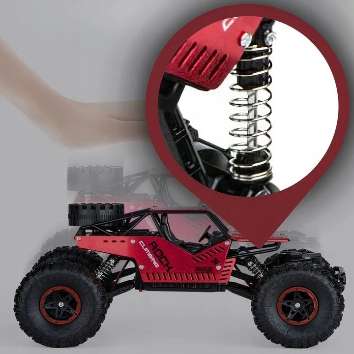 Nuotoliniu būdu valdomas automobilis Lean Toys Big Wheels 1:16, raudonas