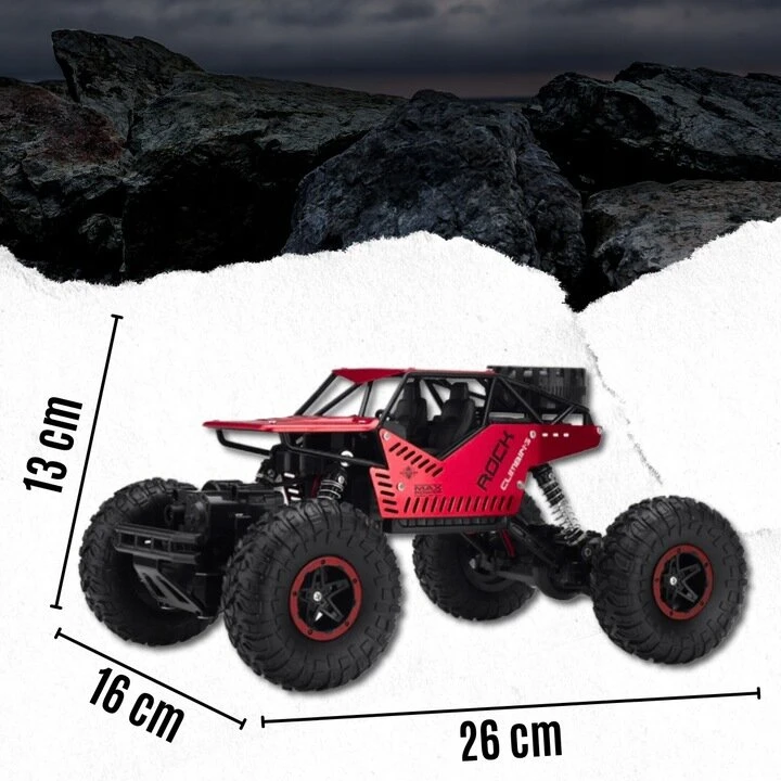 Nuotoliniu būdu valdomas automobilis Lean Toys Big Wheels 1:16, raudonas