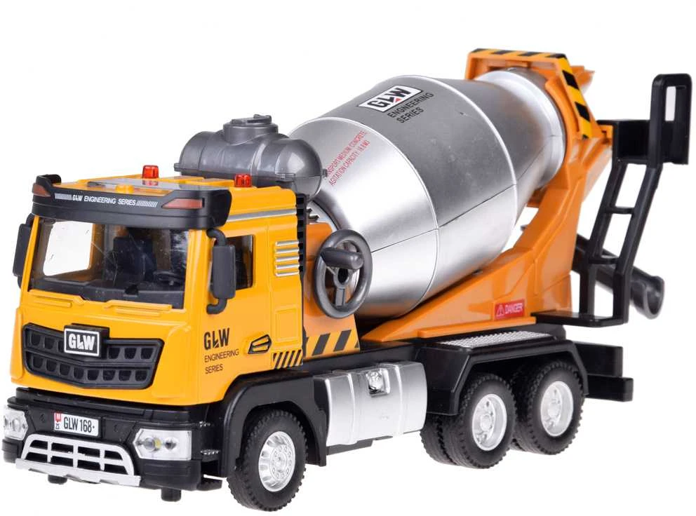 Lean Toys Oranžinis Betono maišyklė HUINA Oranžinis 1:50