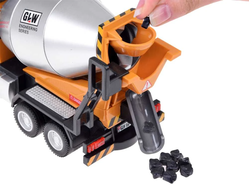 Lean Toys Oranžinis Betono maišyklė HUINA Oranžinis 1:50