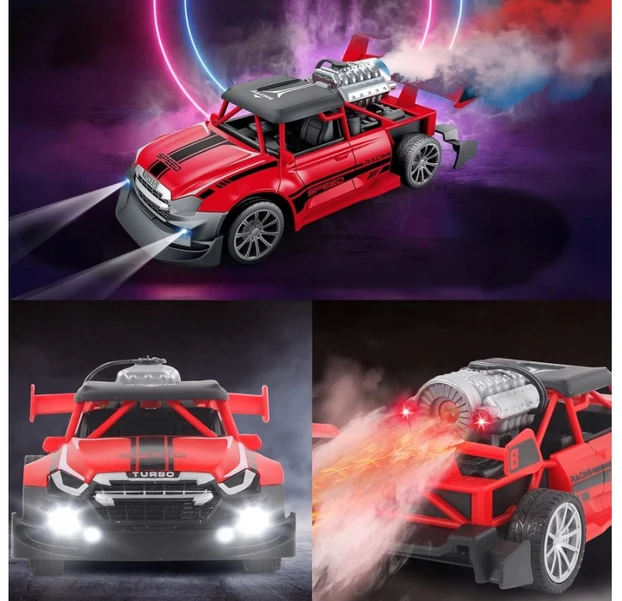 RC automobilis 1:20 su šviesomis, garais ir garsu