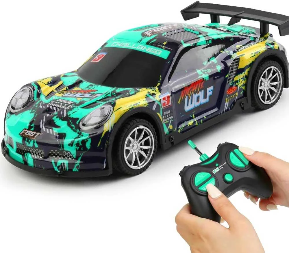 Ikonka RC sportinis automobilis mėlynos ir žalios spalvos
