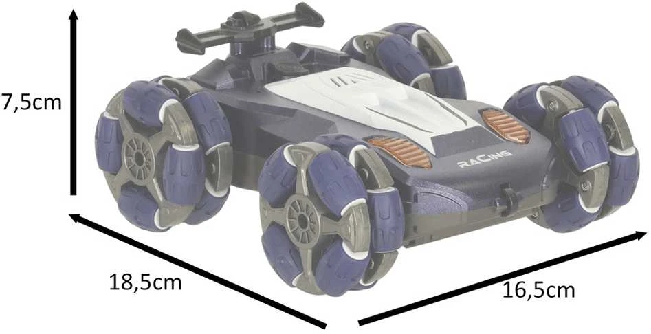 RC nuotolinio valdymo automobilis dvigubais ratais