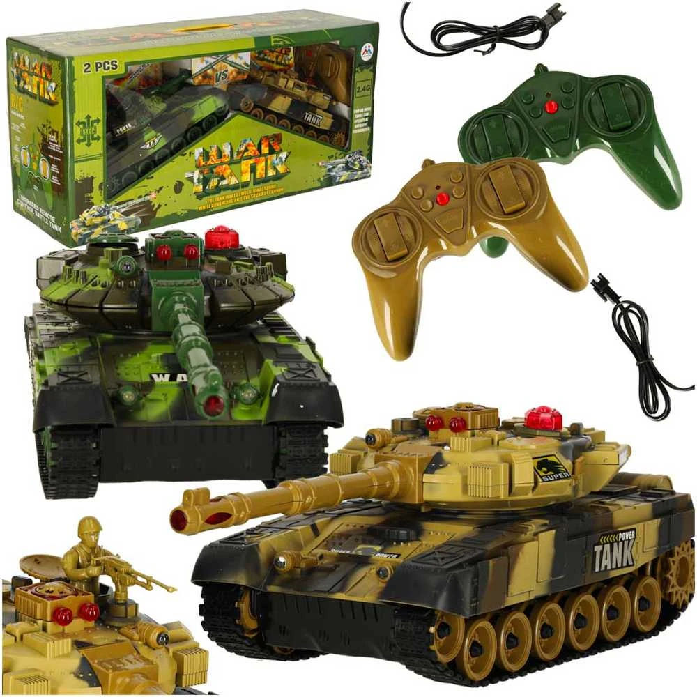 Madej Du nuotoliniu būdu valdomi R/C kovos tankai