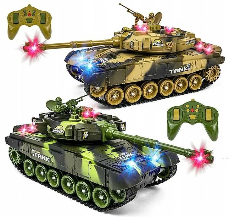 Madej Du nuotoliniu būdu valdomi R/C kovos tankai
