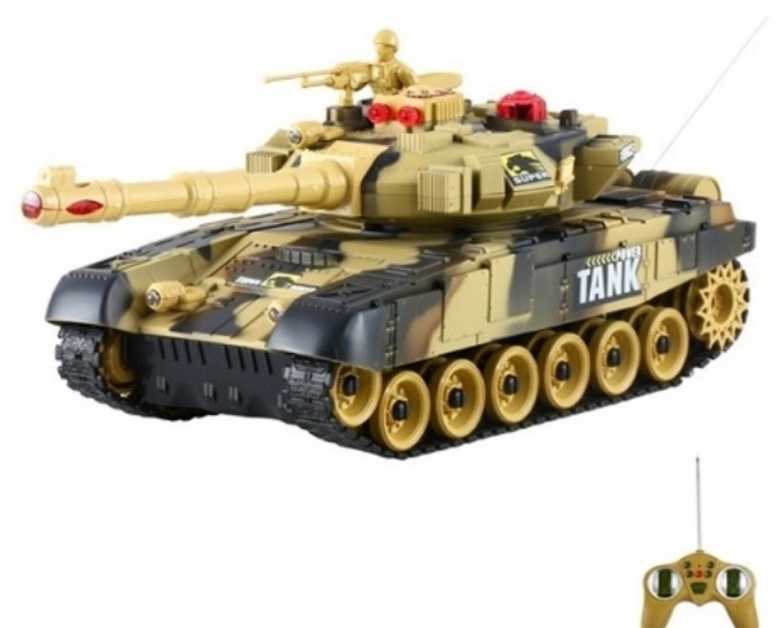 RC tankas su nuotolinio valdymo pultu