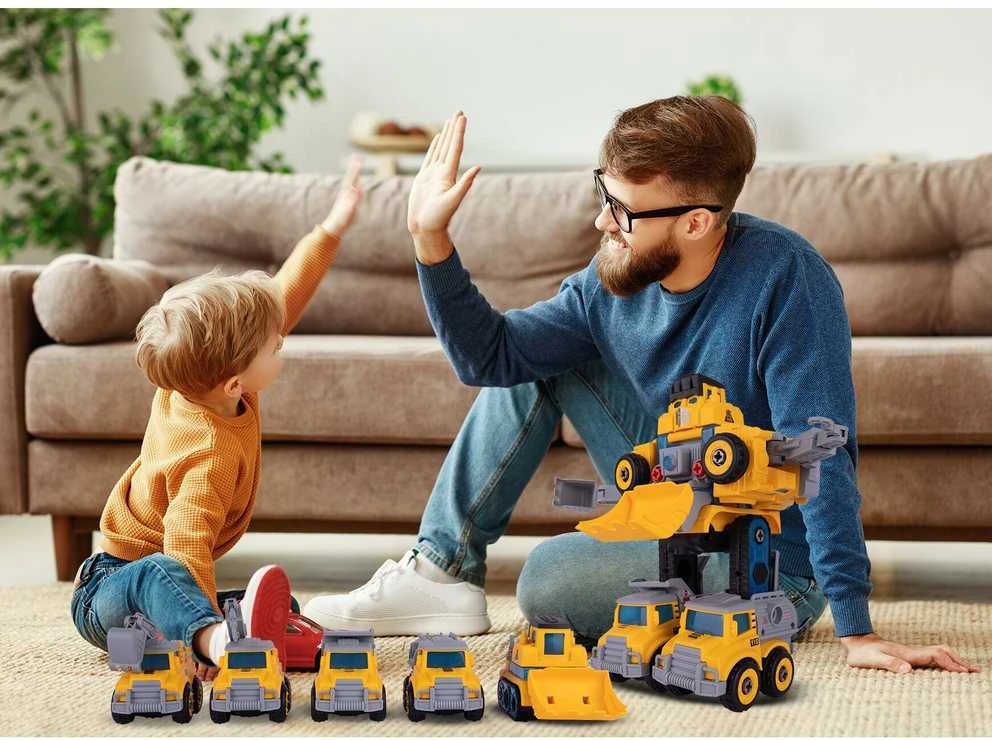 Malplay Robotas transformeris konstruktorius Automobiliai, 5in 1