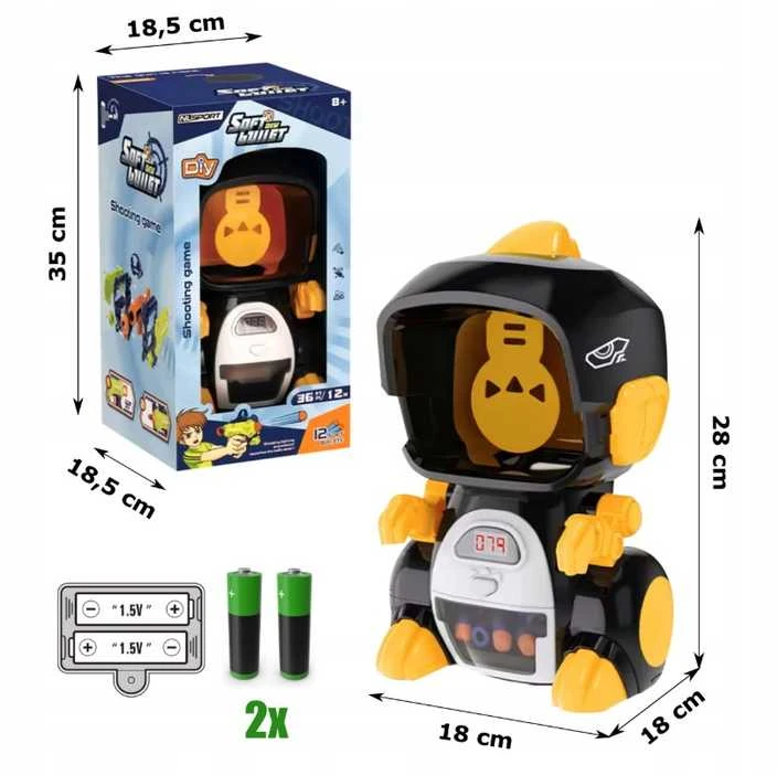 Robotų šaudymo taikinys su kamuoliukais ir skaitikliu