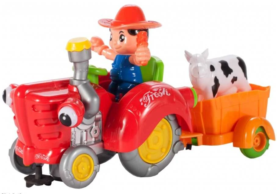 Malplay Žaislinis ūkininko traktorius su priekaba