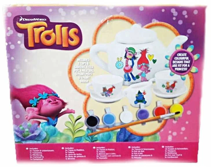 Trolls Porcelianinis arbatos puodelių rinkinys