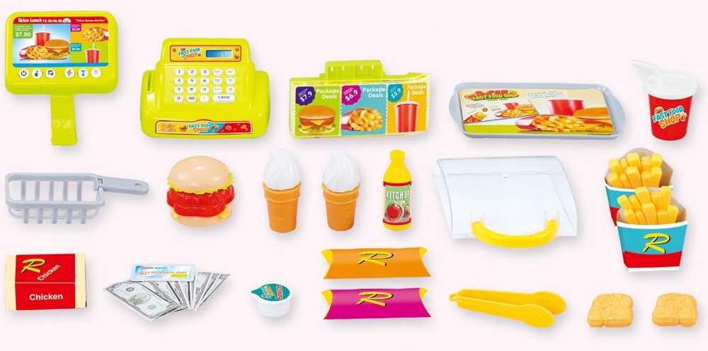 Vaikiška Virtuvėlė - Fast Food su garsais ir Led apšvietimu