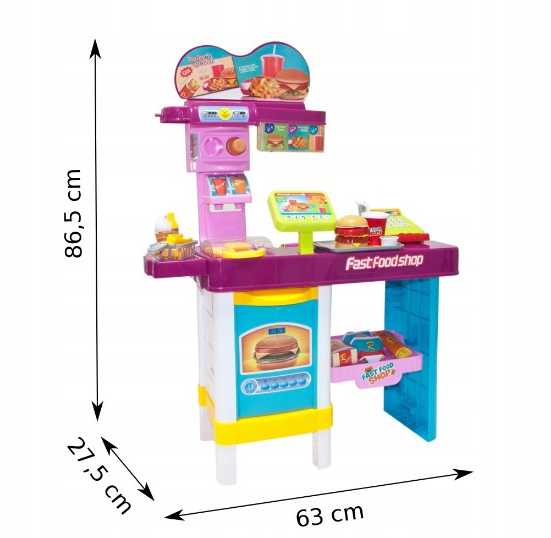Vaikiška Virtuvėlė - Fast Food su garsais ir Led apšvietimu