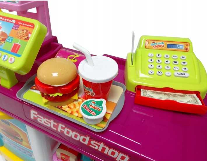 Vaikiška Virtuvėlė - Fast Food su garsais ir Led apšvietimu