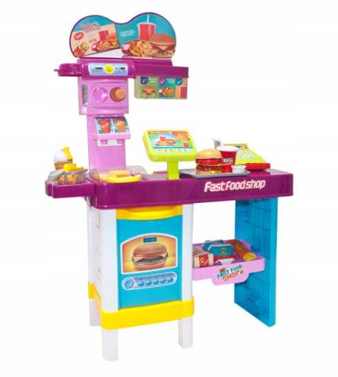 Vaikiška Virtuvėlė - Fast Food su garsais ir Led apšvietimu