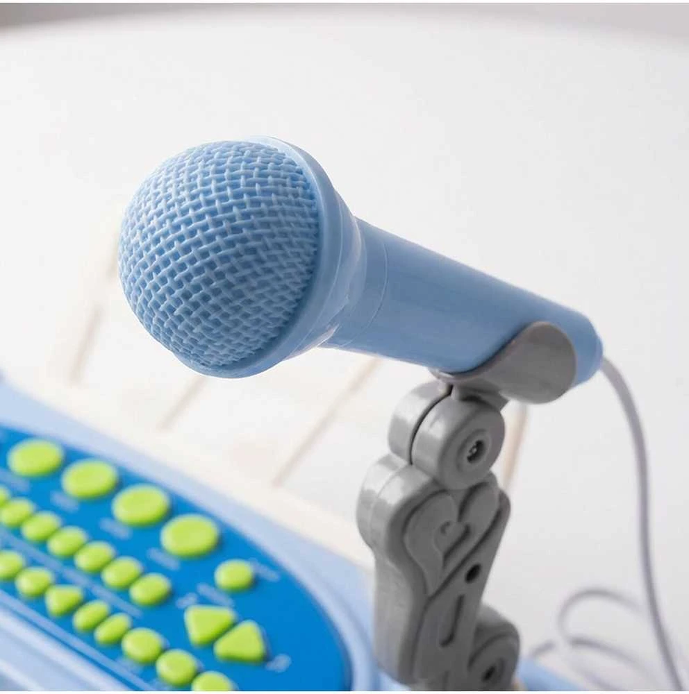 Malplay Vaikiškas pianinas 37 klavišų su mikrofonu, mėlynas, USB, MP3