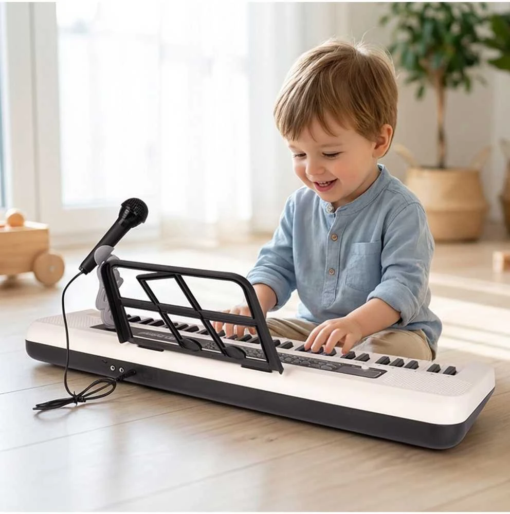 Malplay Didelis vaikiškas pianinas su mikrofonu, 61 klavišas