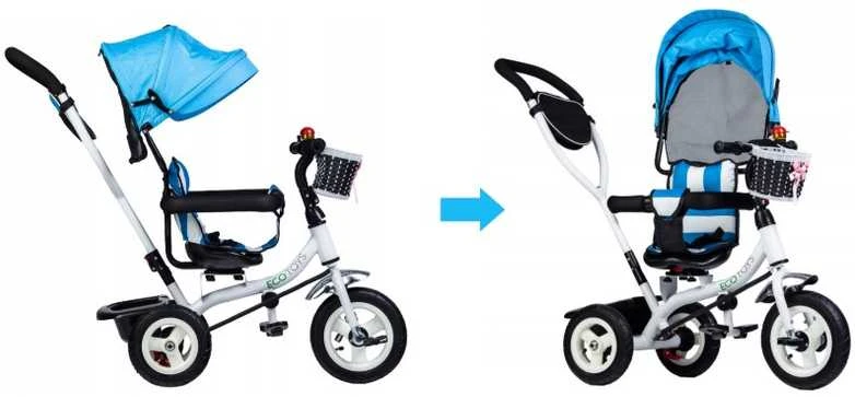 Blue Vaikiškas triratukas Ecotoys Mėlyna/Baltas
