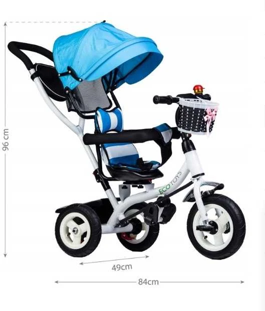 Blue Vaikiškas triratukas Ecotoys Mėlyna/Baltas