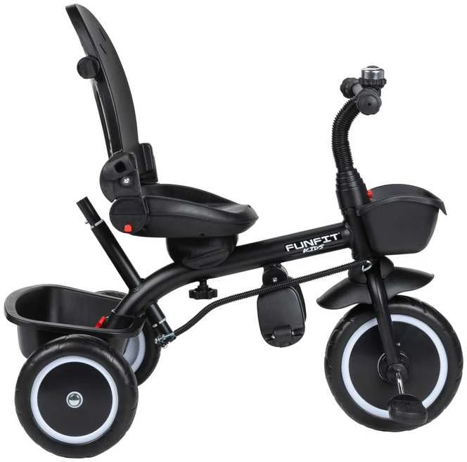 Vaikiškas triratukas Funfit Kids Zippy, Pilkas