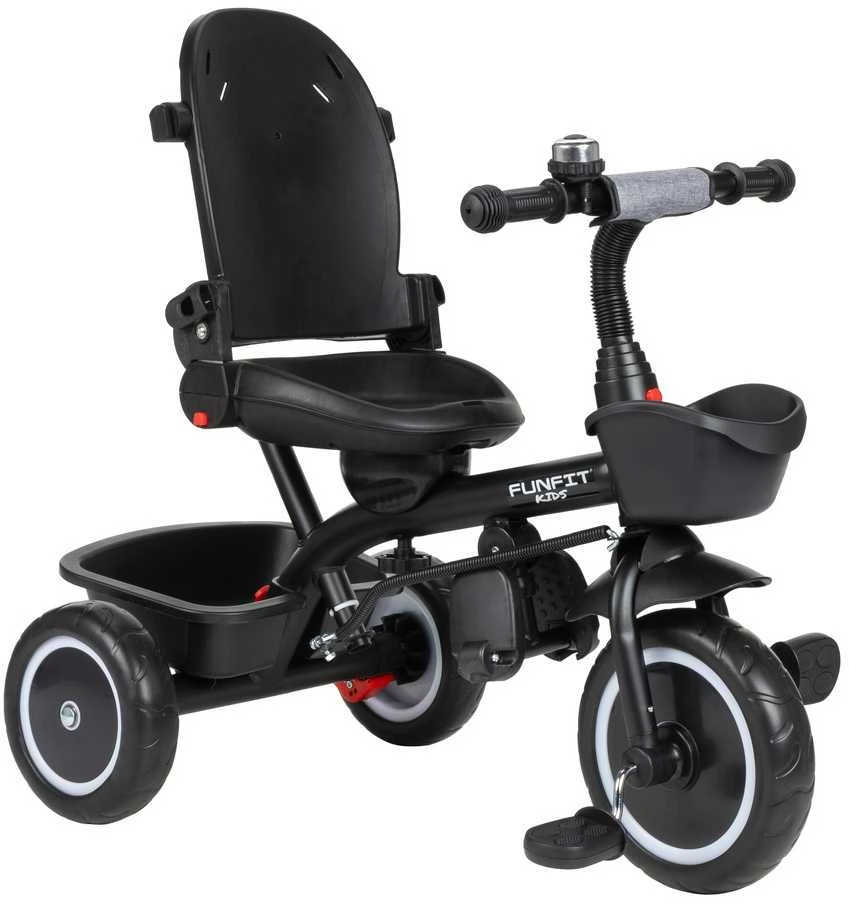 Vaikiškas triratukas Funfit Kids Zippy, Pilkas