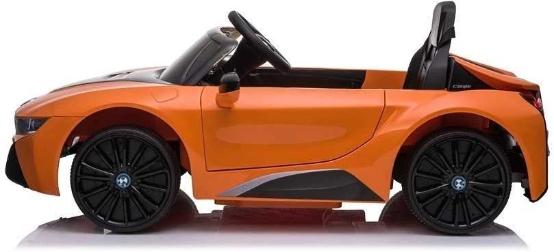 Ramiz Elektrinė mašina vaikams BMW I8 LIFT oranžinės spalvos