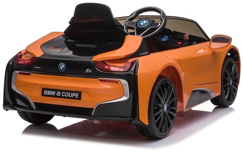 Ramiz Elektrinė mašina vaikams BMW I8 LIFT oranžinės spalvos