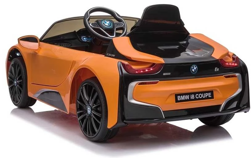 Ramiz Elektrinė mašina vaikams BMW I8 LIFT oranžinės spalvos