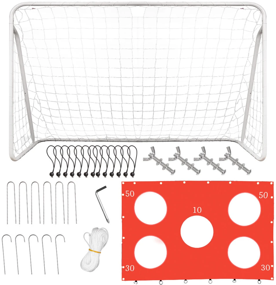 Futbolo vartai su taiklumo kilimėliu 215×153×76 cm