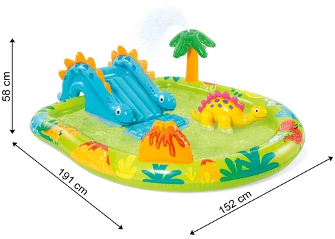 Pripučiamas baseinas (žaidimų aikštelė) INTEX Little Dino Play Center (1.91m x 1.52m x 0.58m)