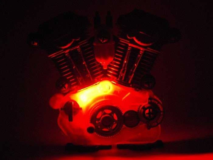 Didelis mechaninis variklis su priedais Lean Toys