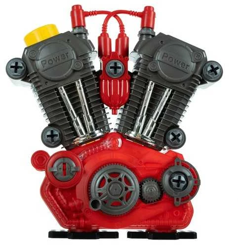 Didelis mechaninis variklis su priedais Lean Toys