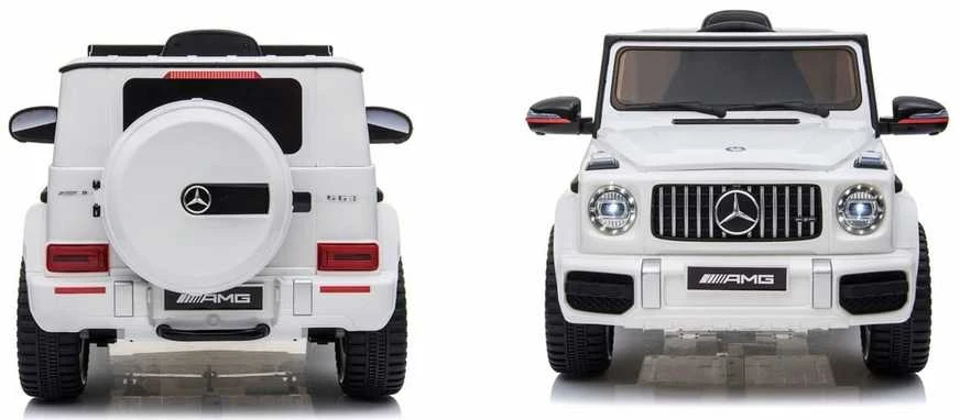 Vienvietis elektromobilis Mercedes G63 AMG 4x4, baltas