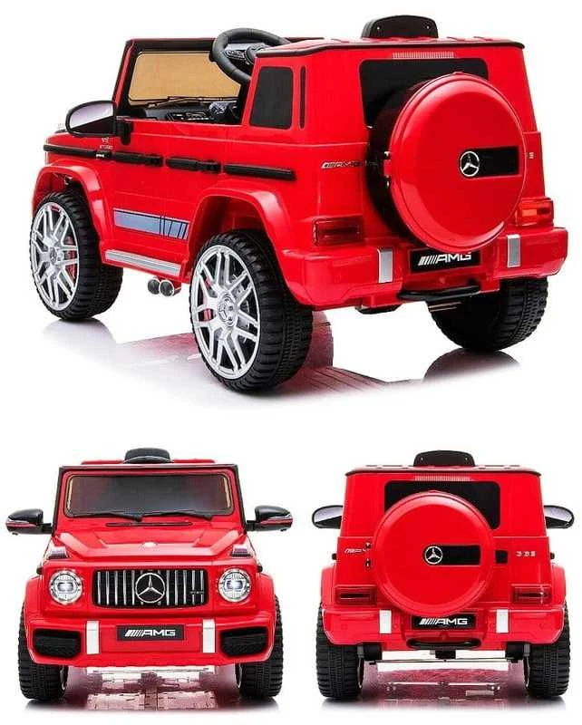 Vienvietis elektromobilis Mercedes G63 AMG 4x4, raudonas