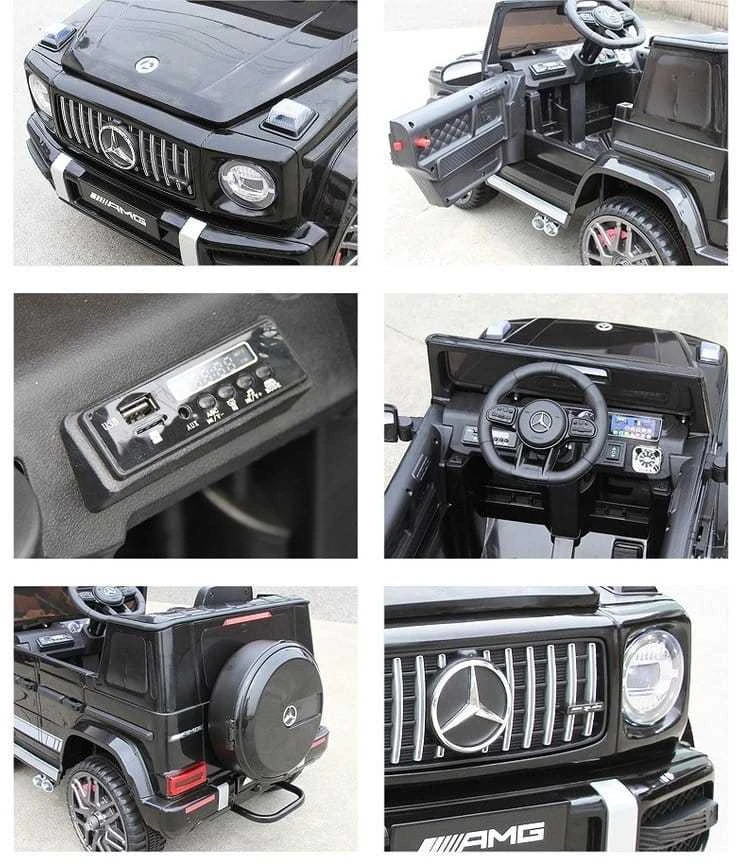 Vienvietis elektromobilis Mercedes G63 AMG 4x4, baltas