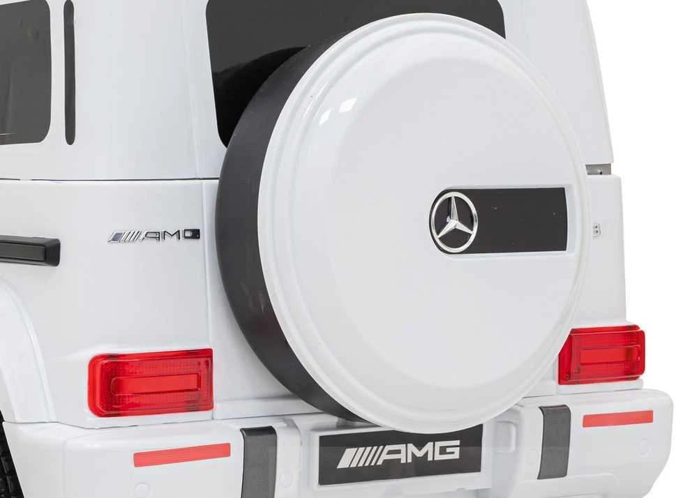 Vienvietis elektromobilis Mercedes G63 AMG 4x4, baltas