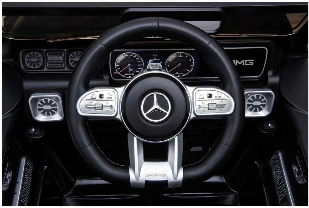 Vienvietis elektromobilis Mercedes G63 AMG 4x4, baltas