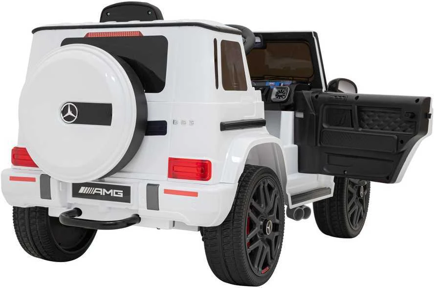 Vienvietis elektromobilis Mercedes G63 AMG 4x4, baltas