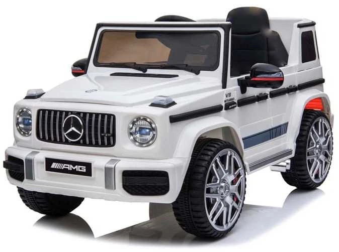 Vienvietis elektromobilis Mercedes G63 AMG 4x4, baltas