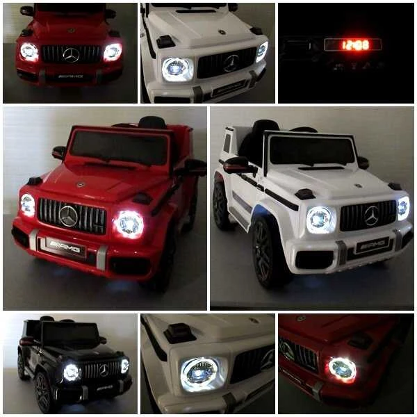 Vienvietis elektromobilis Mercedes G63 AMG 4x4, baltas