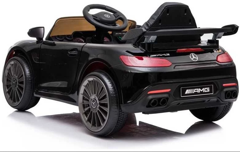 Lean Cars Juodas Mercedes GTR akumuliatorinis automobilis vaikams