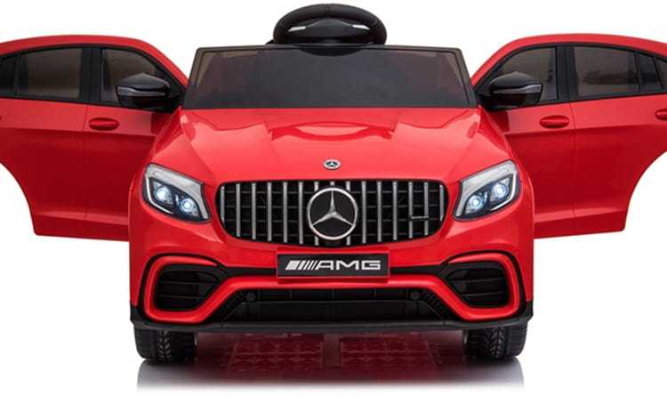 Vienvietis vaikiškas elektromobilis Mercedes Benz GLC 63S 4x4, Raudonas